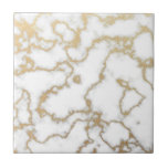 Carreau Marbre d'or Parties scintillant brillante Moderne<br><div class="desc">Marbre d'or Parties scintillant brillante Moderne simple</div>