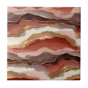 Carreau Marbre doré marron rouille contemporain