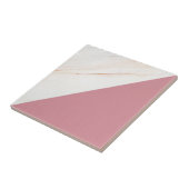 Carreau Marbre doré rose Faux moderne (Côté)