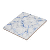 Carreau Marbre élégant blanc et bleu (Côté)