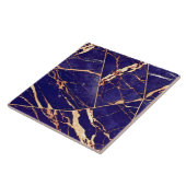 Carreau Marbre élégant moderne foncé violet Rose or (Côté)