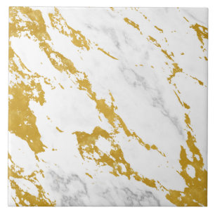 Carreau Marbre élégant style6 - or et blanc