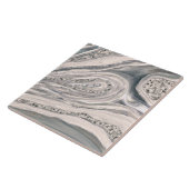 Carreau Marbre et cristal liquides gris - perle et argent (Côté)