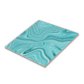 Carreau Marbre fluide turquoise élégant (Côté)