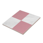 Carreau Marbre Gris Doré Rose Géométrique Moderne Damier (Côté)