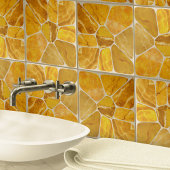 Carreau Marbre jaune Mosaïque Fleur art abstrait