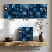 Carreau Marbre Mix 4x4 Carrés Bleu ID1186a