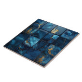 Carreau Marbre Mix 4x4 Carrés Bleu ID1186b (Côté)