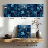 Carreau Marbre Mix 4x4 Carrés Bleu ID1186b