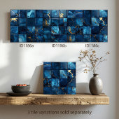 Carreau Marbre Mix 4x4 Carrés Bleu ID1186c