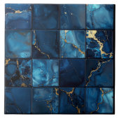 Carreau Marbre Mix 4x4 Carrés Bleu ID1186c (Devant)