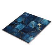 Carreau Marbre Mix 4x4 Carrés Bleu ID1186c (Côté)