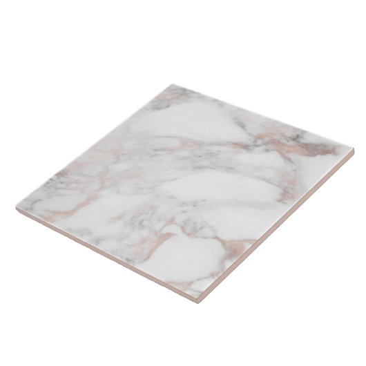 Carreau Marbre Modèle blanc or Rose sur mesure (Côté)