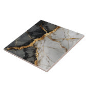 Carreau Marbre noir blanc moderne (Côté)