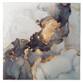 Carreau Marbre noir blanc or (Devant)