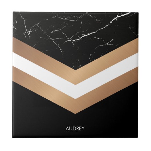 Carreau Marbre noir élégant (Devant)