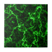 Carreau Marbre noir élégant avec des veines vertes au phos (Devant)