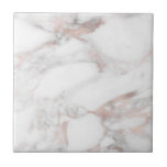 Carreau Marbre or Rose tendance Modèle personnalisé<br><div class="desc">Rose Marbre blanc Or Elégant Client tendance Carrelage Carré Modèle en céramique.</div>