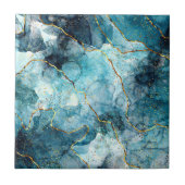 Carreau Marbre pailleté bleu et or (Devant)