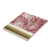 Carreau Marbre rose avec rayures dorées (Côté)