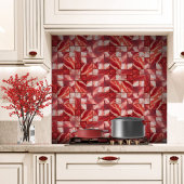 Carreau Marbre rouge Art géométrique