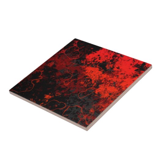 Carreau Marbre rouge, noir et gris Abstrait (Côté)