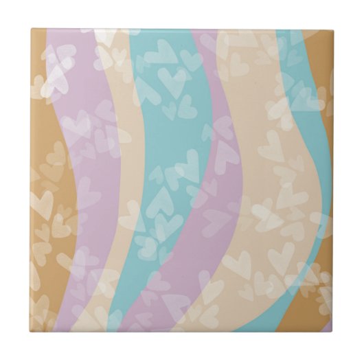 Carreau Marbre super Frottes Pastel Coeur Timbres (Devant)