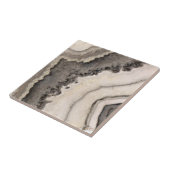 Carreau Marbre texture naturelle noir blanc gemme d'agate (Côté)