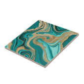 Carreau Marbre turquoise et or (Côté)