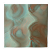 Carreau Marbre turquoise et rouille Abstrait (Devant)