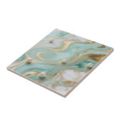 Carreau Marbre Turquoise Perle Or Tourbillon (Côté)
