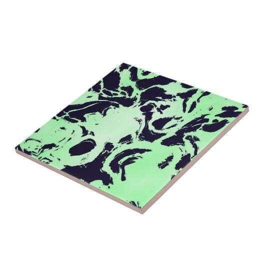 Carreau Marbre vert et bleu (Côté)