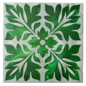 Carreau Marbre vert et perle - Feuillage (Devant)