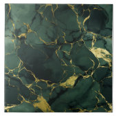 Carreau Marbre vert & or, Gramme fissurée, Sans joint (Devant)