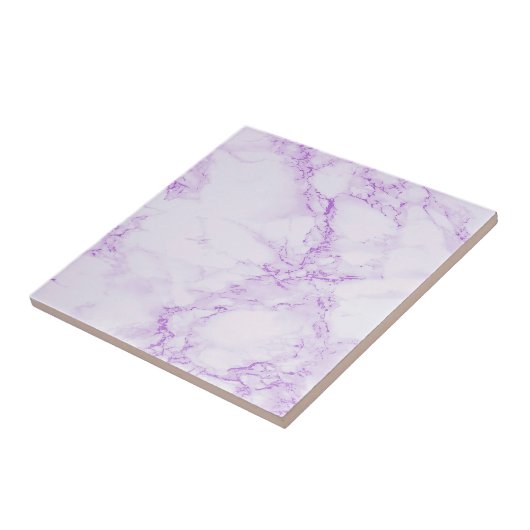 Carreau Marbre violet blanc violet (Côté)