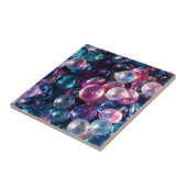 Carreau Marbres en verre brillants colorés (Côté)