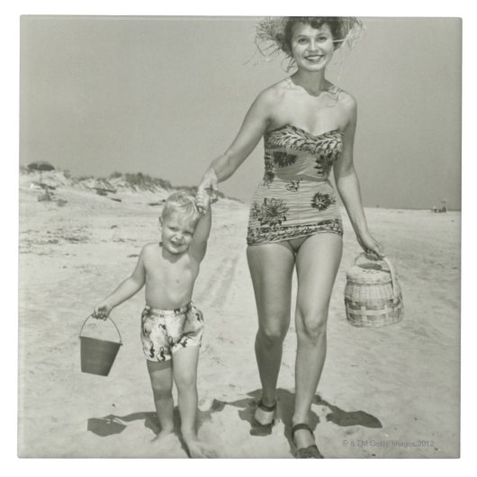 Carreau Marche de mère et de fils (Devant)