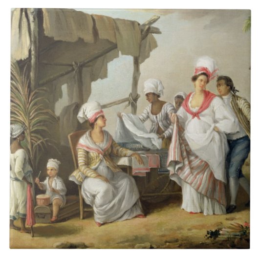 Carreau Marché de toile, Roseau, Dominique, c.1780 (Devant)