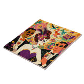 Carreau Mardi Gras Cocktail Futur Du Milieu Du Siècle (Côté)