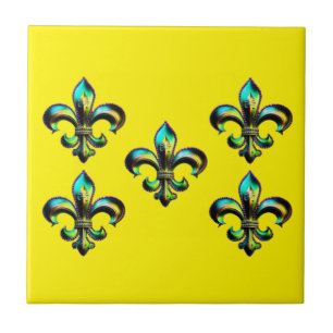 Carreau Mardi Gras Fleur De Lis