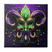 Carreau Mardi Gras Fleur De Lis Design (Devant)