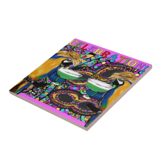 Carreau Mardi Gras Parrots (Côté)