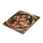 Carreau Marguerites africaines roses Art Floral Abstrait (Côté)