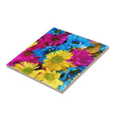 Carreau Marguerites colorées de pétale (Côté)