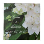 Carreau Mariage de date White Hydrangea (Devant)