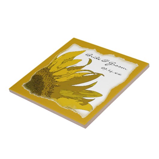 Carreau Mariage du coin tournesol (Côté)