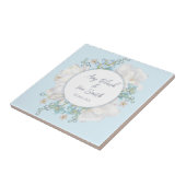 Carreau Mariage floral bleu Tulip (Côté)