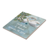 Carreau Mariage Inséparable cygne 9e anniversaire Mariage (Côté)