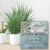 Carreau Mariage Inséparable cygne 9e anniversaire Mariage