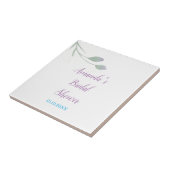 Carreau Mariage Minimaliste Élégant Fleurs (Côté)